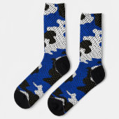 Kentucky Blue White Classic Camo Pattern Socken (Linkes Detail)
