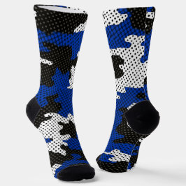 Kentucky Blue White Classic Camo Pattern Socken
