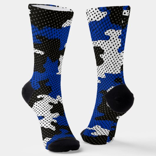Kentucky Blue White Classic Camo Pattern Socken (Gewinkelt)