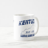 Kentucky Bluegrass Bourbon Basketball UScustomInk Kaffeetasse (VorderseiteRechts)