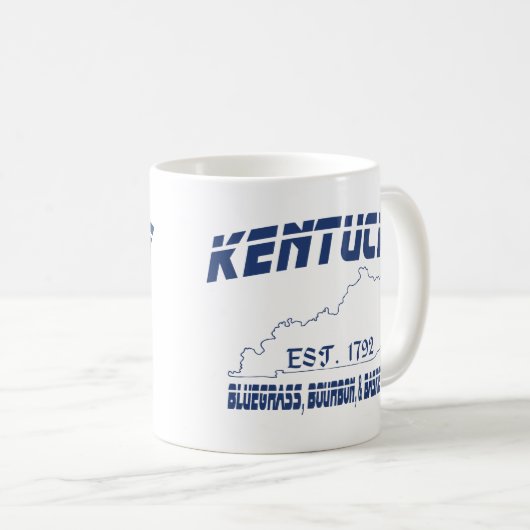 Kentucky Bluegrass Bourbon Basketball UScustomInk Kaffeetasse (VorderseiteRechts)
