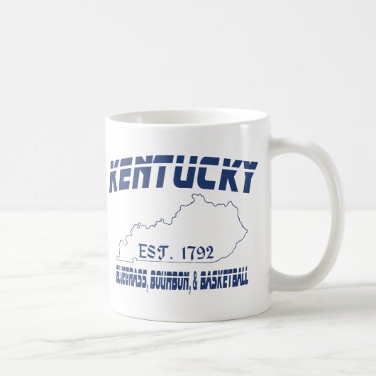 Kentucky Bluegrass Bourbon Basketball UScustomInk Kaffeetasse (Rechts)