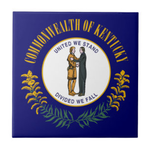 Kentucky: Bluegrass Commonwealth US-Staatsflagge Fliese