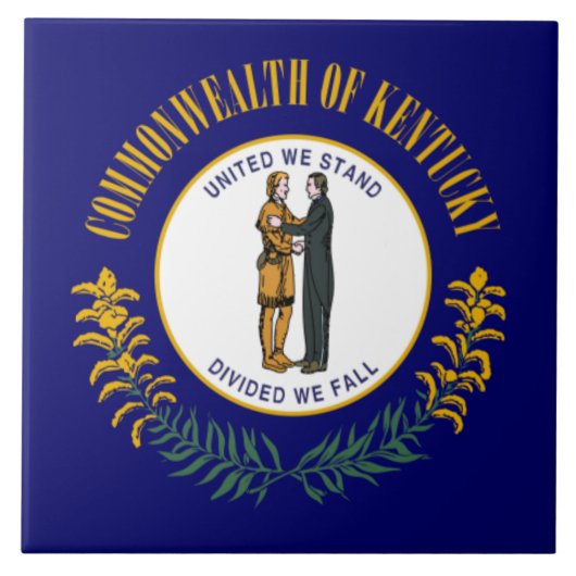 Kentucky: Bluegrass Commonwealth US-Staatsflagge Fliese (Vorderseite)