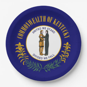 Kentucky: Bluegrass Commonwealth US-Staatsflagge Pappteller