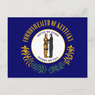 Kentucky: Bluegrass Commonwealth US-Staatsflagge Postkarte