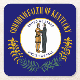 Kentucky: Bluegrass Commonwealth US-Staatsflagge Rechteckiger Pappuntersetzer