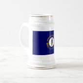 Kentucky: Bluegrass Commonwealth US State Flag Bierglas (Vorderseite Links)