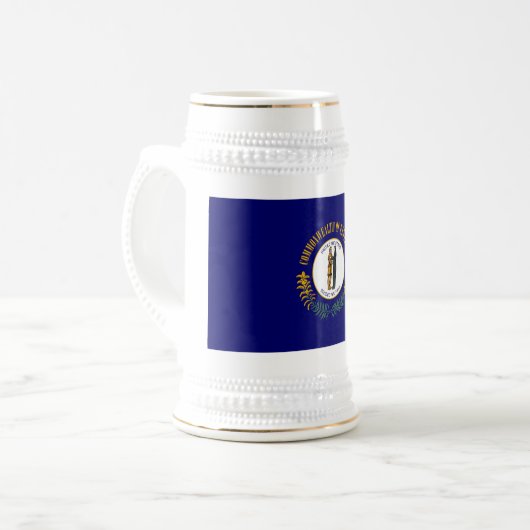 Kentucky: Bluegrass Commonwealth US State Flag Bierglas (Vorderseite Links)