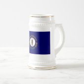 Kentucky: Bluegrass Commonwealth US State Flag Bierglas (VorderseiteRechts)
