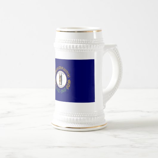 Kentucky: Bluegrass Commonwealth US State Flag Bierglas (VorderseiteRechts)