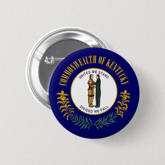 Kentucky: Bluegrass Commonwealth US State Flag Button (Vorne & Hinten)