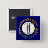 Kentucky: Bluegrass Commonwealth US State Flag Button (Vorne & Hinten)