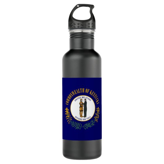 Kentucky: Bluegrass Commonwealth US State Flag Edelstahlflasche (Vorderseite)
