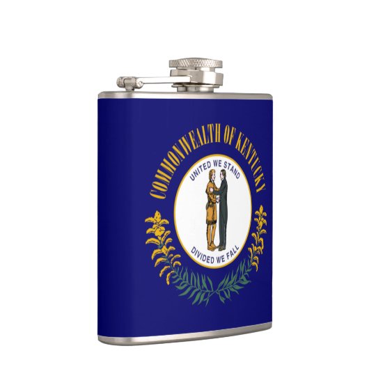 Kentucky: Bluegrass Commonwealth US State Flag Flachmann (Rechts)