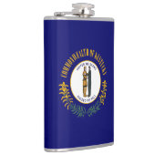 Kentucky: Bluegrass Commonwealth US State Flag Flachmann (Rechts)