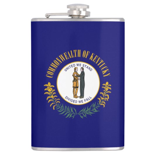 Kentucky: Bluegrass Commonwealth US State Flag Flachmann (Vorderseite)