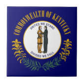 Kentucky: Bluegrass Commonwealth US State Flag Fliese (Vorderseite)