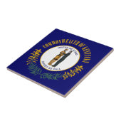 Kentucky: Bluegrass Commonwealth US State Flag Fliese (Seite)
