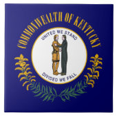 Kentucky: Bluegrass Commonwealth US State Flag Fliese (Vorderseite)