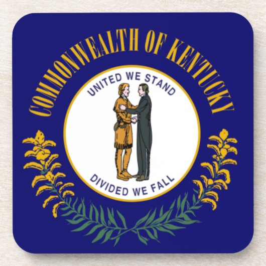 Kentucky: Bluegrass Commonwealth US State Flag Getränkeuntersetzer (Vorderseite)