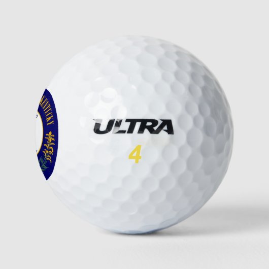 Kentucky: Bluegrass Commonwealth US State Flag Golfball (Logo)