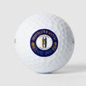 Kentucky: Bluegrass Commonwealth US State Flag Golfball (Vorderseite)