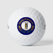 Kentucky: Bluegrass Commonwealth US State Flag Golfball (Vorderseite)
