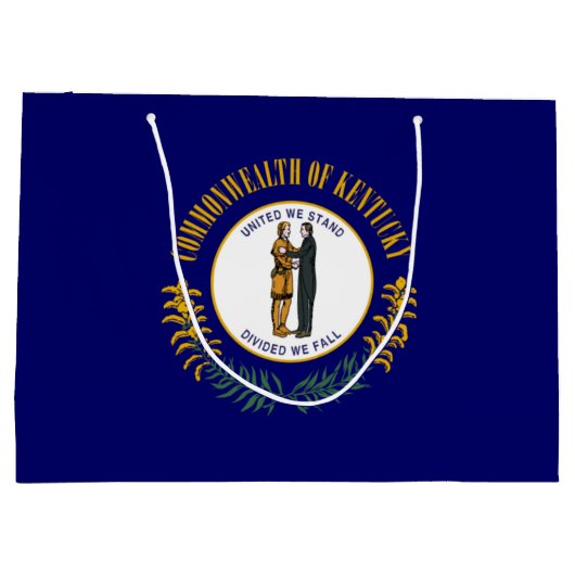 Kentucky: Bluegrass Commonwealth US State Flag Große Geschenktüte (Rückseite)