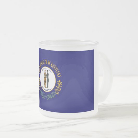 Kentucky: Bluegrass Commonwealth US State Flag Mattglastasse (VorderseiteRechts)