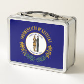 Kentucky: Bluegrass Commonwealth US State Flag Metall Brotdose (Rückseite)