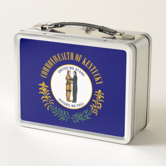 Kentucky: Bluegrass Commonwealth US State Flag Metall Brotdose (Rückseite)