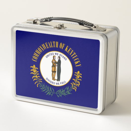 Kentucky: Bluegrass Commonwealth US State Flag Metall Brotdose (Vorderseite)