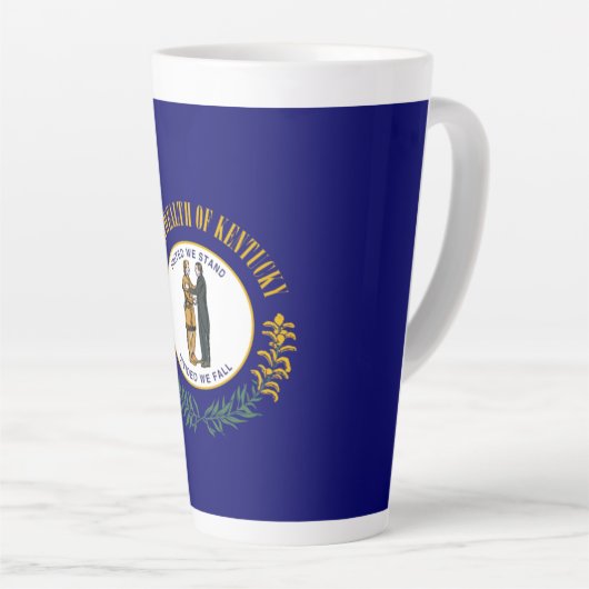 Kentucky: Bluegrass Commonwealth US State Flag Milchtasse (Rechte Ecke)