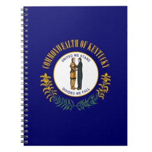 Kentucky: Bluegrass Commonwealth US State Flag Notizblock