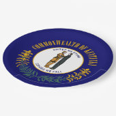 Kentucky: Bluegrass Commonwealth US State Flag Pappteller (Schrägansicht)