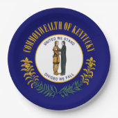 Kentucky: Bluegrass Commonwealth US State Flag Pappteller (Vorderseite)