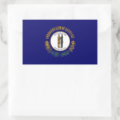 Kentucky: Bluegrass Commonwealth US State Flag Rechteckiger Aufkleber (Tasche)