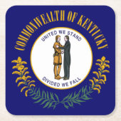 Kentucky: Bluegrass Commonwealth US State Flag Rechteckiger Pappuntersetzer (Vorderseite)