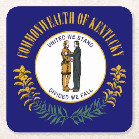 Kentucky: Bluegrass Commonwealth US State Flag Rechteckiger Pappuntersetzer (Vorderseite)