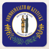 Kentucky: Bluegrass Commonwealth US State Flag Rechteckiger Pappuntersetzer (Vorderseite)