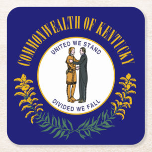 Kentucky: Bluegrass Commonwealth US State Flag Rechteckiger Pappuntersetzer