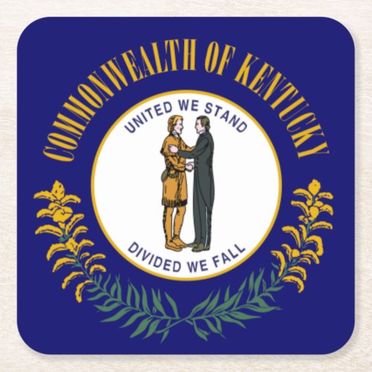 Kentucky: Bluegrass Commonwealth US State Flag Rechteckiger Pappuntersetzer (Vorderseite)