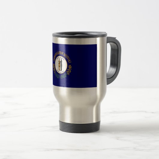 Kentucky: Bluegrass Commonwealth US State Flag Reisebecher (VorderseiteRechts)