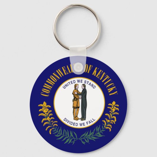 Kentucky: Bluegrass Commonwealth US State Flag Schlüsselanhänger (Vorderseite)
