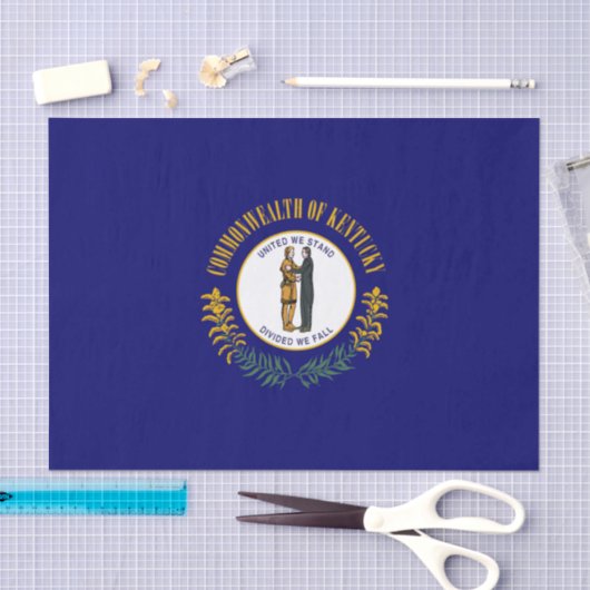 Kentucky: Bluegrass Commonwealth US State Flag Seidenpapier (Handwerk)