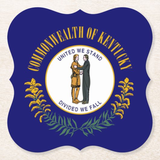 Kentucky: Bluegrass Commonwealth US State Flag Untersetzer (Vorderseite)