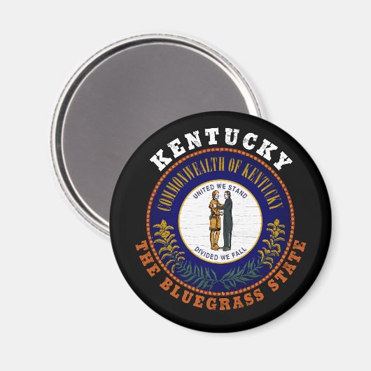 KENTUCKY BLUEGRASS STAAT FLAG MAGNET (Vorderseite/Rückseite)