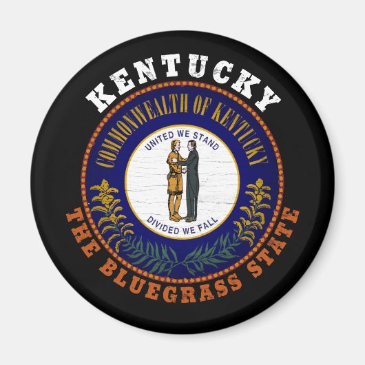 KENTUCKY BLUEGRASS STAAT FLAG MAGNET (Vorne)