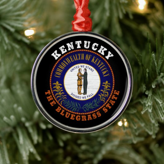 KENTUCKY BLUEGRASS STAAT FLAG ORNAMENT AUS METALL (Baum)